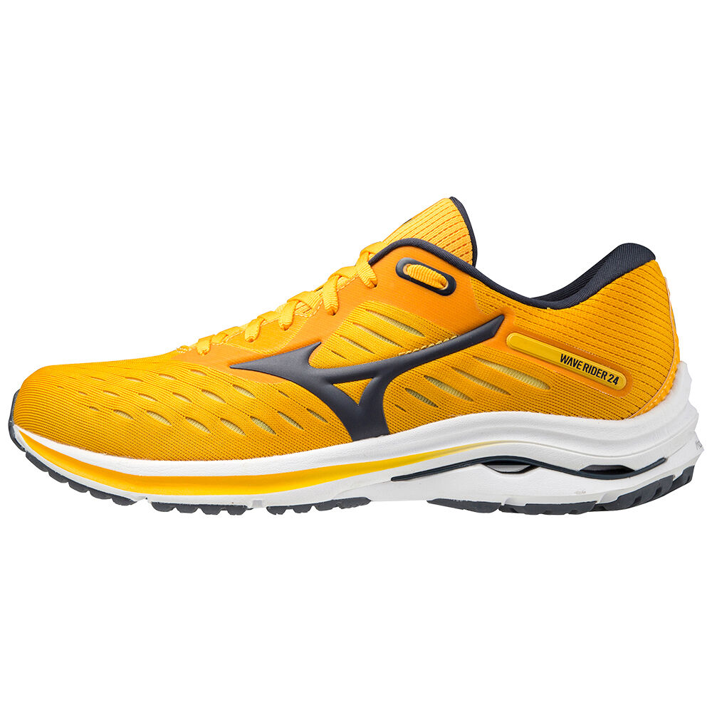 Mens Mizuno Wave Rider 24 Running Shoes Yellow Philippines (XTRLFZ198)